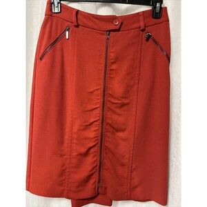 Blue Les Copains Women's Skirt Red w/ Zipper Size 42 / 6-8